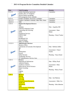 `    2013-14 Program Review Committee Detailed Calendar: