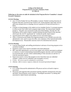 College of the Redwoods Program Review Executive Summary Items FY 2014-15