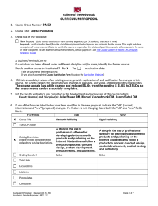 CURRICULUM PROPOSAL College of the Redwoods DM22