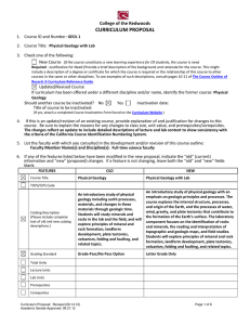 CURRICULUM PROPOSAL College of the Redwoods 1.  Course ID and Number: