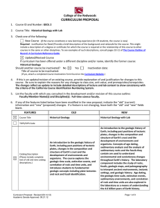 CURRICULUM PROPOSAL College of the Redwoods 1.  Course ID and Number: