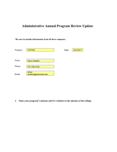 Administrative Annual Program Review Update  Program: