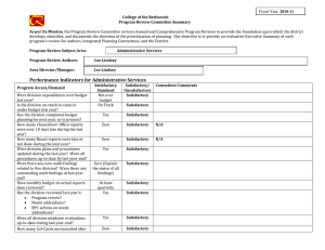 College of the Redwoods Program Review Committee Summary As per its Mission