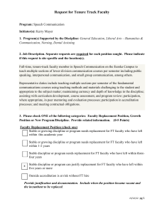 Request for Tenure Track Faculty