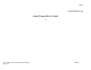 Annual Program Review Update 5.1 b Art