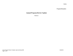 Annual Program Review Update 5.1 b  Business