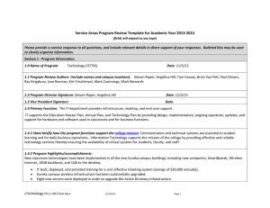Service Areas Program Review Template for Academic Year 2013‐2014 
