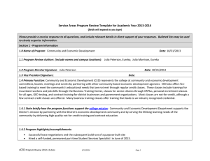 Service Areas Program Review Template for Academic Year 2013‐2014 