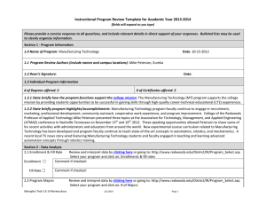 Instructional Program Review Template for Academic Year 2013‐2014 