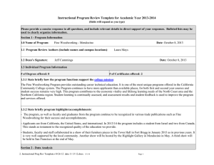 Instructional Program Review Template for Academic Year 2013-2014