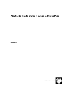 Adapting to Climate Change in Europe and Central Asia    i   THE WORLD BANK