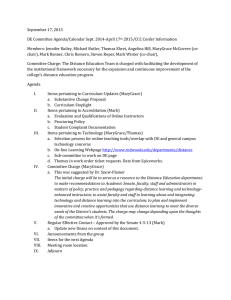 September 17, 2013 DE Committee Agenda/Calendar Sept. 2014-April 17 2015/CCC Confer Information