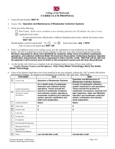 CURRICULUM PROPOSAL College of the Redwoods