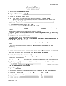 Inactivated 9/28/07  --Attach the Course Outline-- Science &amp; Health Division