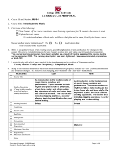 CURRICULUM PROPOSAL College of the Redwoods