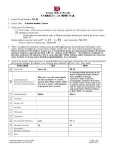 CURRICULUM PROPOSAL College of the Redwoods