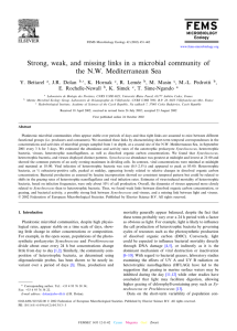 Strong, weak, and missing links in a microbial community of