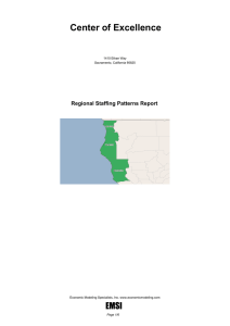 Center of Excellence Regional Staffing Patterns Report