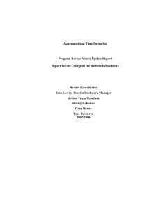 Assessment and Transformation Program Review Yearly Update Report