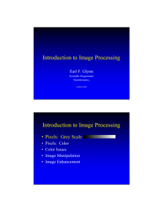 Introduction to Image Processing • Pixels:  Grey Scale Earl F. Glynn
