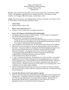 College of the Redwoods Strategic Planning Committee Meeting Tuesday, March 6, 2012