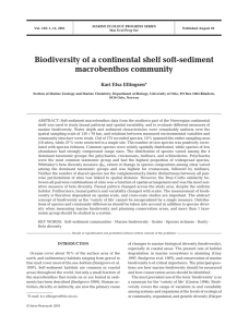 Biodiversity of a continental shelf soft-sediment macrobenthos community Kari Elsa Ellingsen*