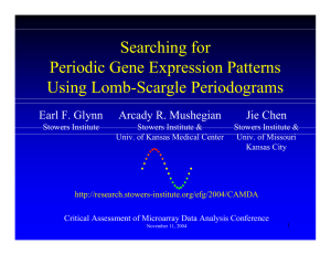 Searching for Periodic Gene Expression Patterns Using Lomb-Scargle Periodograms Jie Chen
