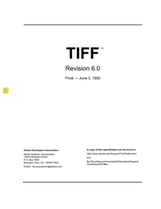 TIFF Revision 6.0 Final — June 3, 1992 ™