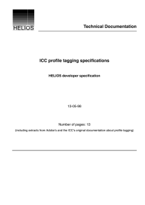 Technical Documentation ICC profile tagging specifications HELIOS developer specification