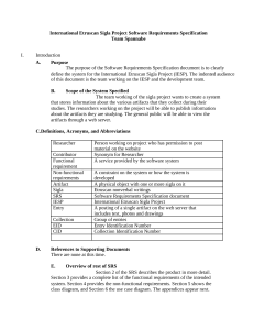 International Etruscan Sigla Project Software Requirements Specification Team Spannabe A. Purpose