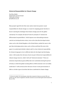 Historical Responsibility for Climate Change