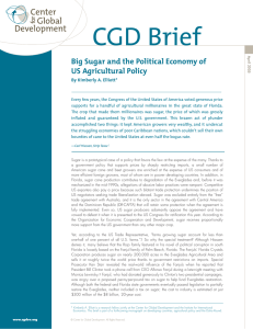 CGD Brief Big Sugar and the Political Economy of US Agricultural Policy