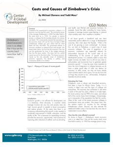 Costs and Causes of Zimbabwe’s Crisis