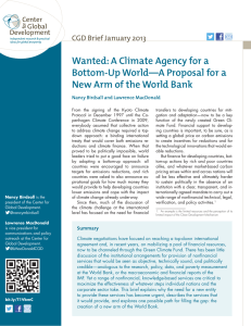 Wanted: A Climate Agency for a Bottom-Up World—A Proposal for a