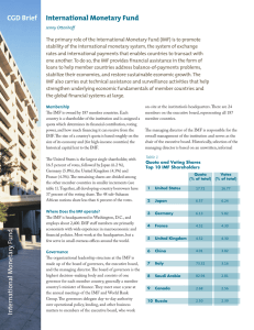 CGD Brief International Monetary Fund