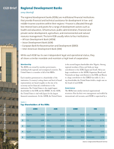 CGD Brief Regional Development Banks