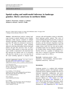 Spatial scaling and multi-model inference in landscape Tzeidle N. Wasserman