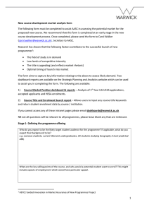 proposed new course. We recommend that this form is completed... course development process. Once completed, please send the form to... New course development market analysis form