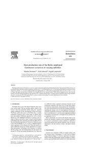 Heat production rate of the Baltic amphipod Gammarus oceanicus Monika Normant