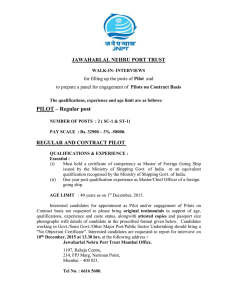 PILOT – Regular post  JAWAHARLAL NEHRU PORT TRUST Pilot