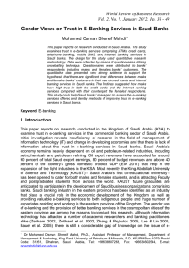 Gender Views on Trust in E-Banking Services in Saudi Banks