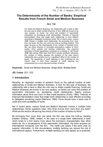 The Determinants of the Number of Banks: Empirical