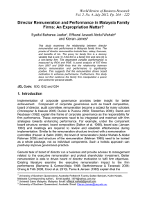 Director Remuneration and Performance in Malaysia Family Firms: An Expropriation Matter?