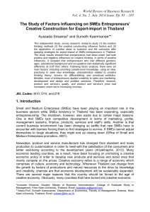 The Study of Factors Influencing on SMEs Entrepreneurs'