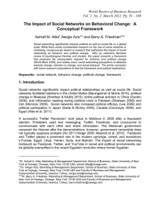 The Impact of Social Networks on Behavioral Change:  A