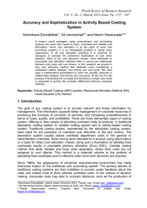 Accuracy and Sophistication in Activity Based Costing System