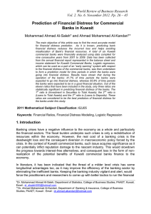 Prediction of Financial Distress for Commercial Banks in Kuwait