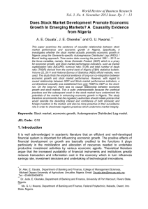 Does Stock Market Development Promote Economic from Nigeria