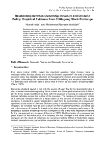 Relationship between Ownership Structure and Dividend