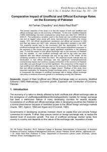 Comparative Impact of Unofficial and Official Exchange Rates